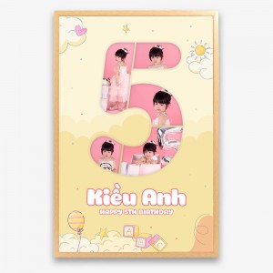 Ảnh Sinh Nhật Bé Gái Dạng Số 5