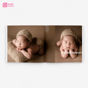 Photobook Da Nâu Đỏ Đậm Bo Góc