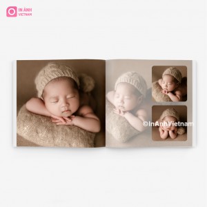 Photobook Da Nâu Đỏ Đậm Bo Góc