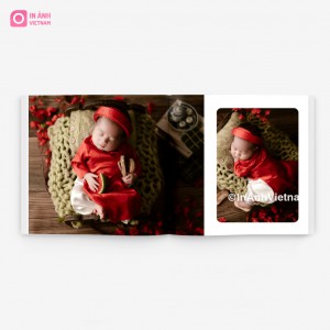 Photobook Da Nâu Đỏ Đậm Bo Góc