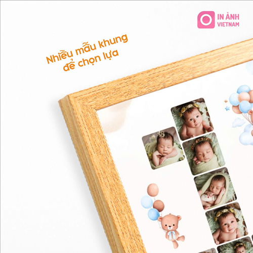 Khung ảnh sinh nhật tạo hình số tuổi – lưu lại 1 năm đầu đời của bé yêu.
