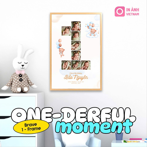 Khung ảnh sinh nhật tạo hình số tuổi – lưu lại 1 năm đầu đời của bé yêu.