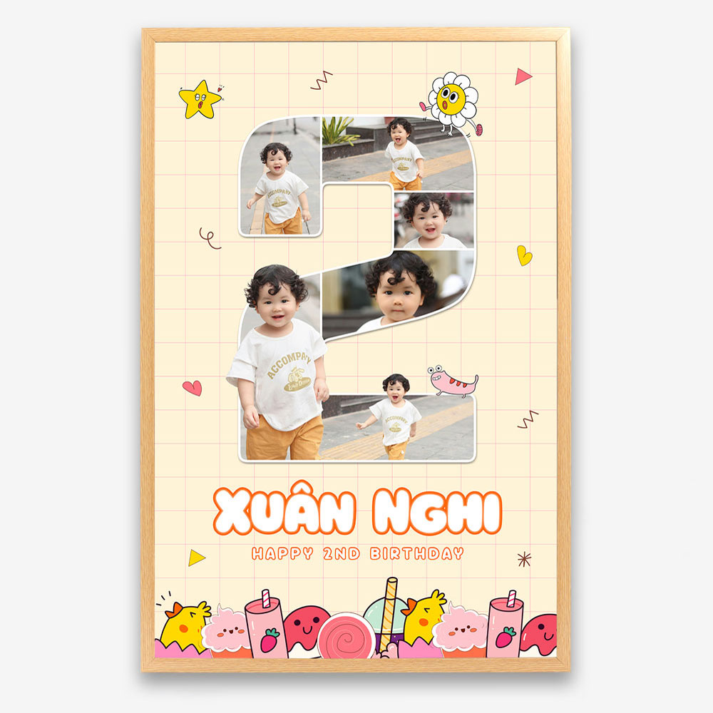 Ảnh Sinh Nhật Bé Gái Dạng Số 2