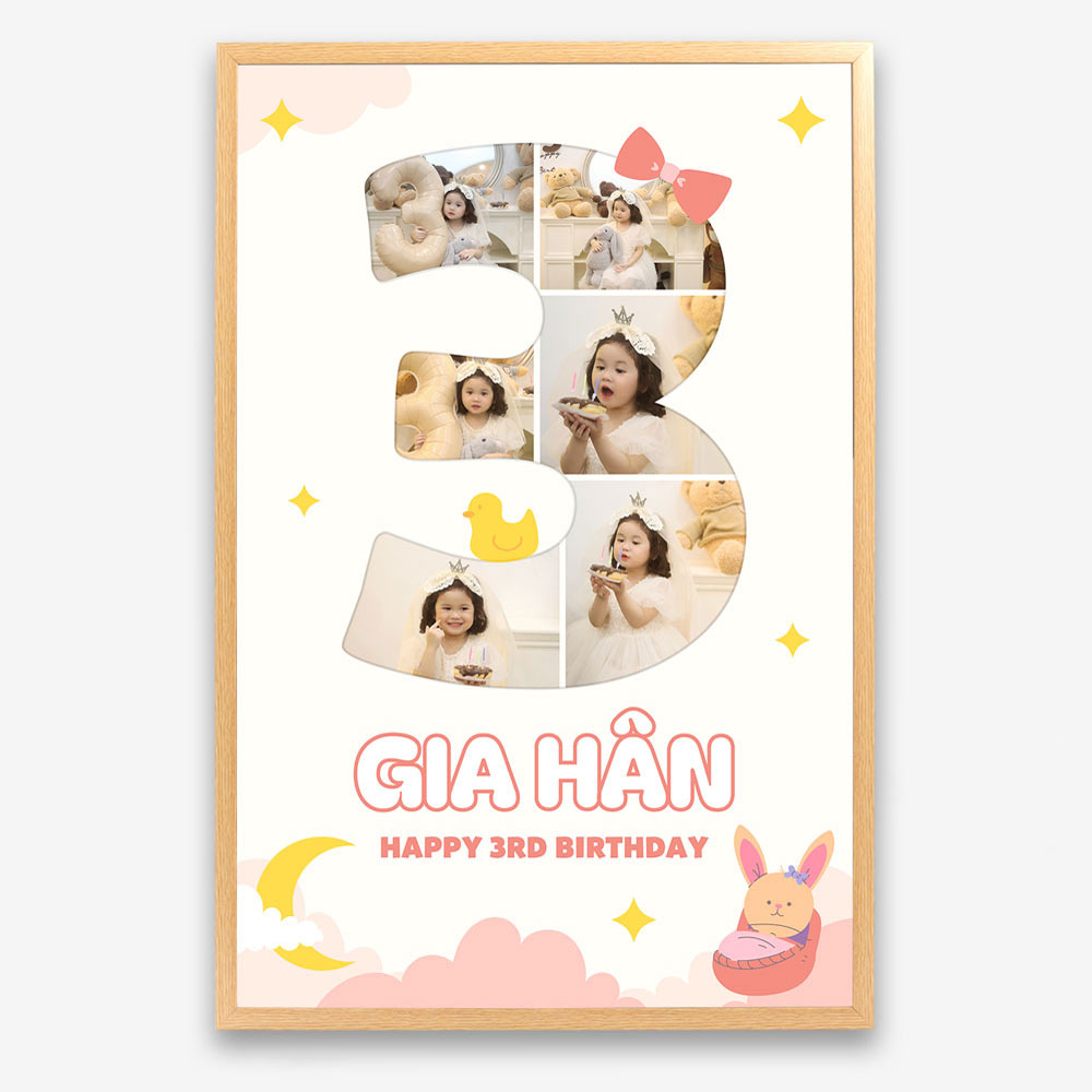 Ảnh Sinh Nhật Bé Gái Dạng Số 3