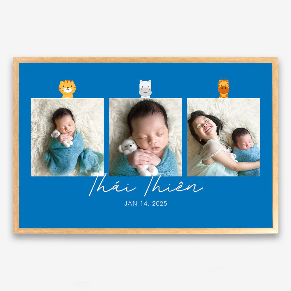 Ảnh Bé Chào Đời Màu Xanh Dương 