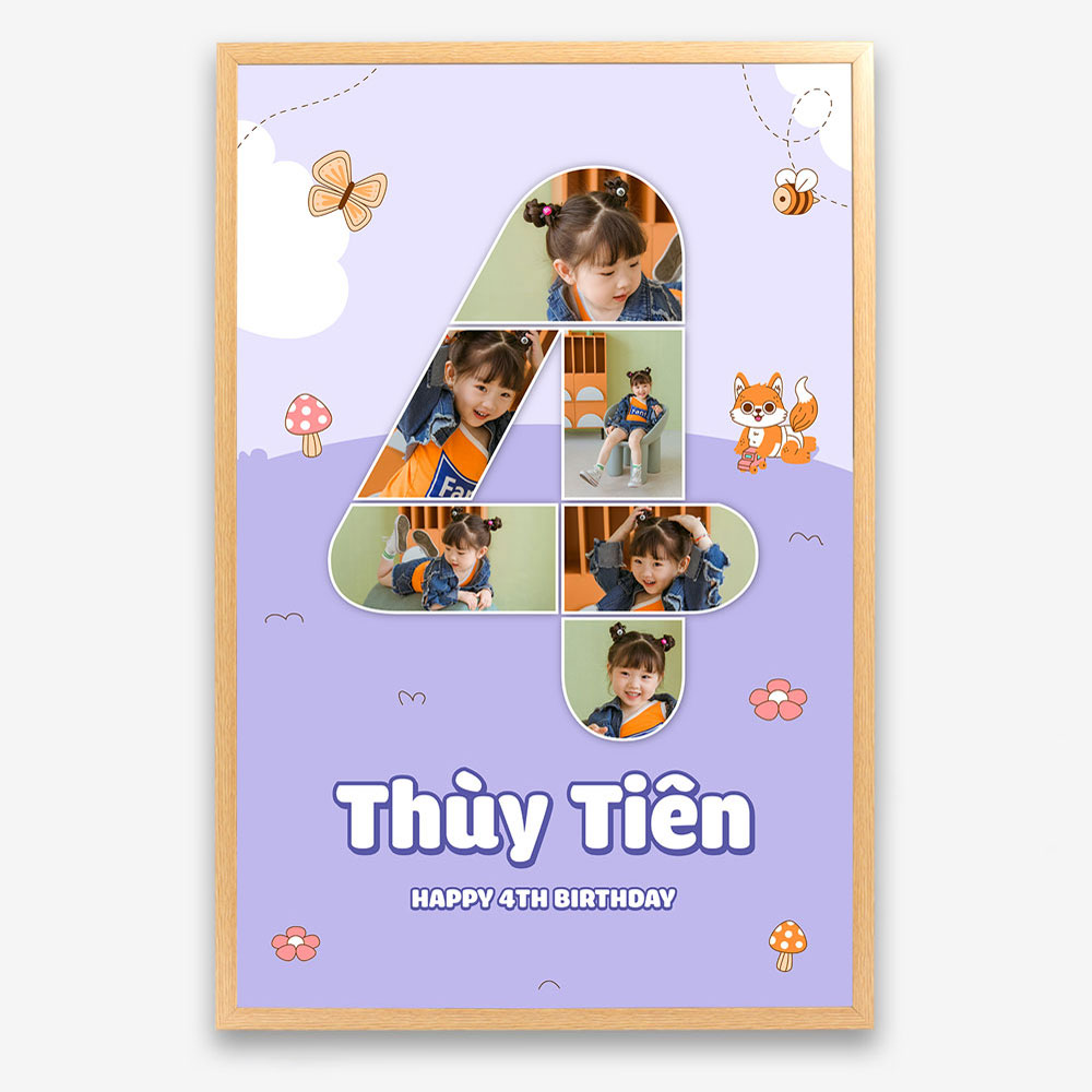 Ảnh Sinh Nhật Bé Gái Dạng Số 4