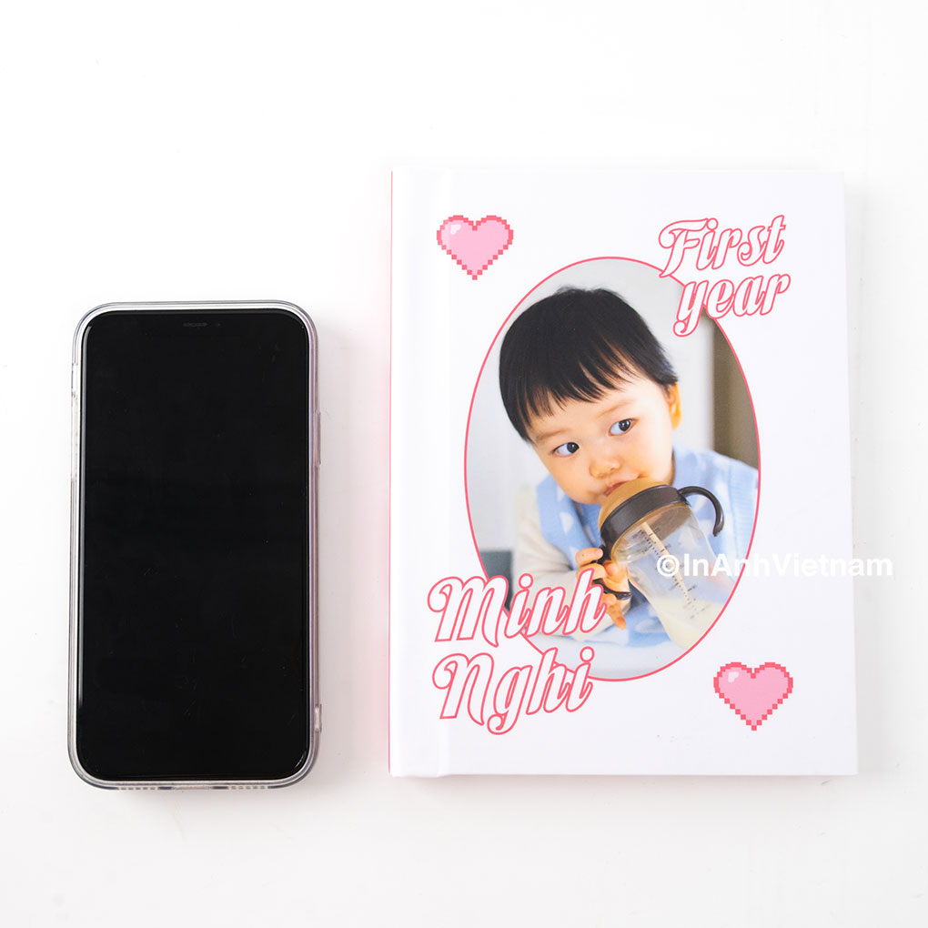 photobook bé gái màu hồng pastel